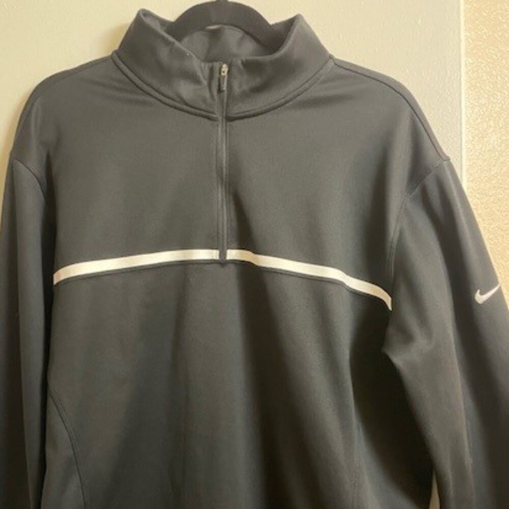 Nike Golf Therma Fite 1/4 Zip Golf Pullover Size L Black